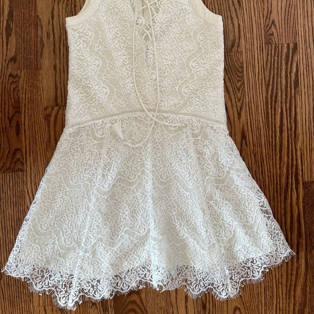 Adeline Rae lace crochet short Dress